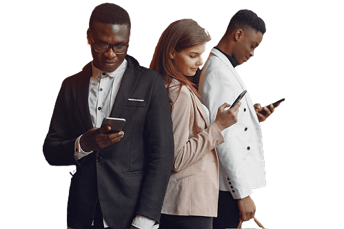 People managing payments on their phones