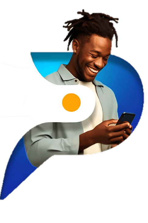 A Payledger customer sending money from their phone